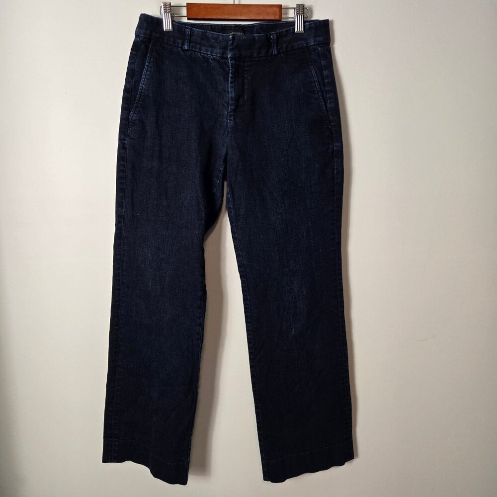 Banana Republic Women's Size 4 Short Straight-Leg Dark Wash Mid-Rise Logan Jeans